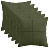 vidaXL Presvlaka za jastuk 6 pcs ALMELO Zelena 35 x 35 cm Kord