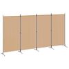 vidaXL 4-panelni pregradni zid Bež 346 x 180 cm Tkanina