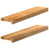 vidaXL Prozorske klupice 2 kom svijetlosmeđe 70x15x2 cm masivne hrast
