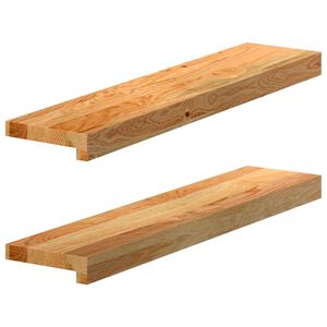 vidaXL Prozorske klupice 2 kom svijetlosmeđe 70x15x2 cm masivne hrast