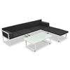 vidaXL 4-Dijelna vrtna garnitura s jastucima aluminijska crna