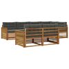 vidaXL Set vanjskih sofa 7 kom. Prirodna i antracit
