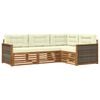vidaXL Set vanjskih sofa 4 kom. Prirodna i krem