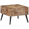 vidaXL Stolić za kavu sivi 55x55x40 cm od masivne obnovljene tikovine
