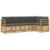 vidaXL Set vanjskih sofa 5 pcs Bijela i antracit 245 x 126,5 x 73 cm