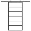 vidaXL Klizna vrata s okovom 102x205 cm ESG staklo i aluminij