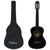 vidaXL Klasična gitara za početnike i djecu s torbom crna 1/2 34 "