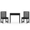vidaXL 3-dijelni vrtni bistro set crni od masivne borovine