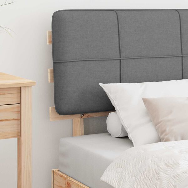 vidaXL Krevetni okvir s tapiciranim uzglavljem Svijetlo siva