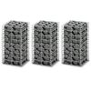 vidaXL Set gabiona 3 kom od pocinčane žice 25 x 25 x 50 cm