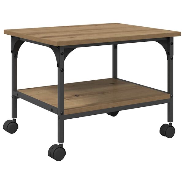 vidaXL Držač za printer Umjetnički hrast 50 x 40 x 38 cm