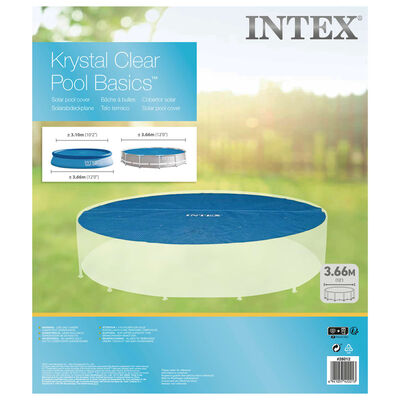 Intex solarna navlaka za bazen plava 348 cm polietilenska