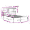 vidaXL Krevet s regalom za knjige bez madraca 140x200 cm od borovine