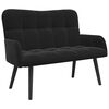 vidaXL Kauč za dvoje Crna 115 x 61 x 87 cm Bar&scaron;un