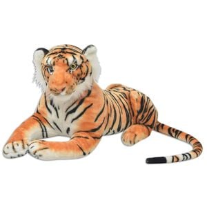 vidaXL Pli&scaron;ani tigar smeđi XXL