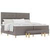 vidaXL Krevet s opruga kutije Sivo-smeđa 200 x 200 cm tkanina