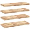 vidaXL Plutajuće police 4 kom 100x30x4 cm Neobrađeno puno drvo akacije