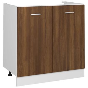 vidaXL Ormarić za sudoper "Lyon" Smeđi hrast 80x46x81,5 cm Konstruirano drvo