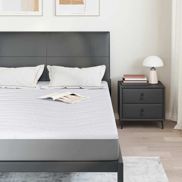 vidaXL Nadmadrac Bijelo 140 x 200 x 5.5 cm Pleteno platno