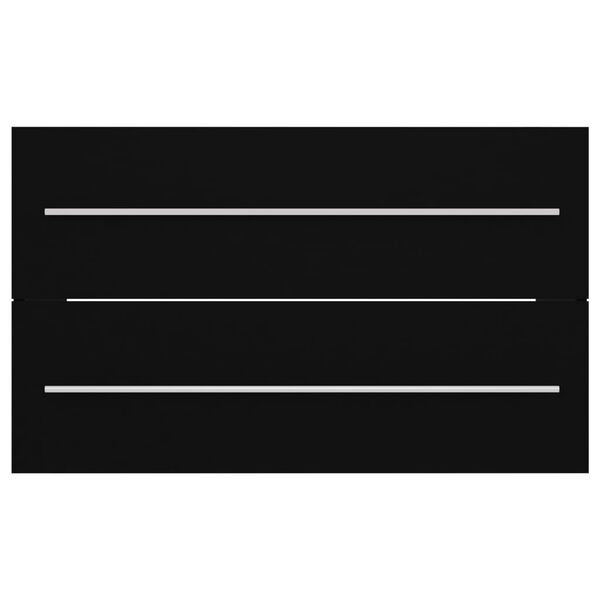 vidaXL Ormarić za umivaonik crni 80 x 38,5 x 48 cm konstruirano drvo