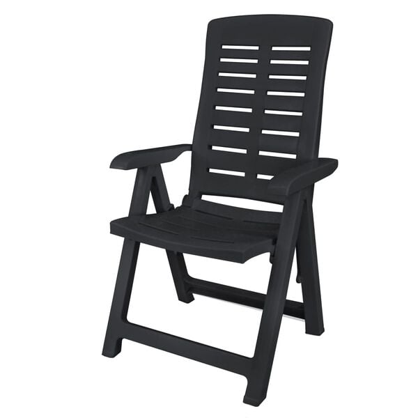 vidaXL 11-dijelni vrtni blagovaonski set od plastike antracit