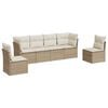 vidaXL 6-dijelni set vrtnih sofa s jastucima bež od poliratana