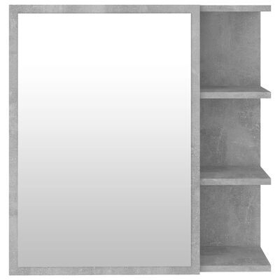 vidaXL Kupaonski ormarić s ogledalom boja betona 62,5x20,5x64cm drveni