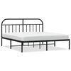 vidaXL Metalni okvir za krevet s uzglavljem crni 183x213 cm