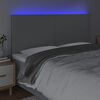 vidaXL LED uzglavlje svjetlosivo 180x5x118/128 cm od tkanine