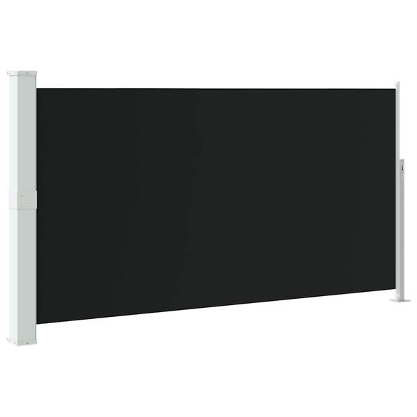 vidaXL Uvlačiva bočna tenda za terasu 170 x 300 cm crna