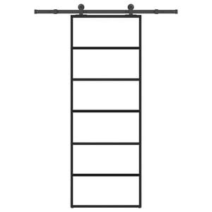 vidaXL Klizna vrata s priborom 76 x 205 cm od ESG stakla i aluminija