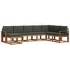 vidaXL Set vanjskih sofa 8 kom. Prirodna i antracit