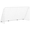 vidaXL Nogometni gol s mrežom bijeli 366 x 122 x 182 cm čelčni