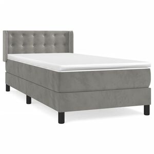 vidaXL Box spring krevet s madracem svjetlosivi 80 x 200 cm bar&scaron;unasti
