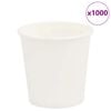 vidaXL papirnate &scaron;alice za kavu 1000 kom 4 oz 100 ml bijele