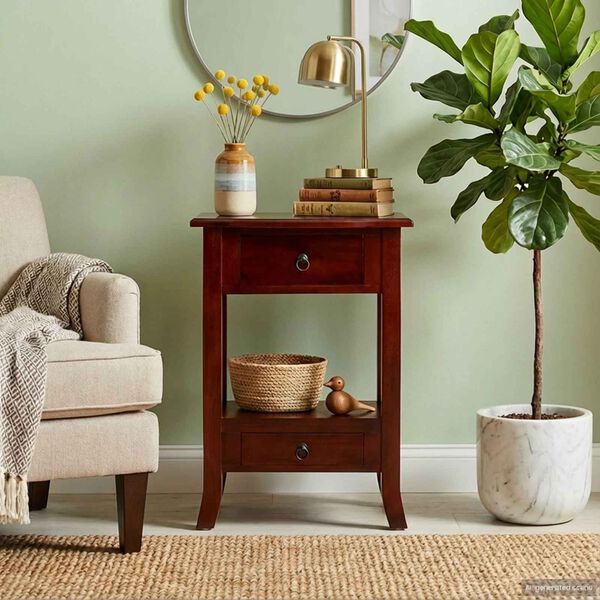 vidaXL Konzolna stolica s ladicama s pohranom Smeđa 50 x 29,5 x 76 cm