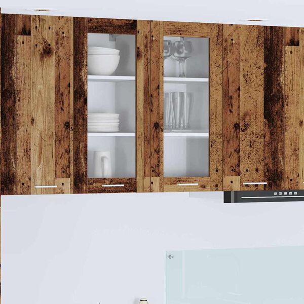 vidaXL Viseći ormarić Staro drvo 40 x 31 x 80 cm Konstruirano drvo