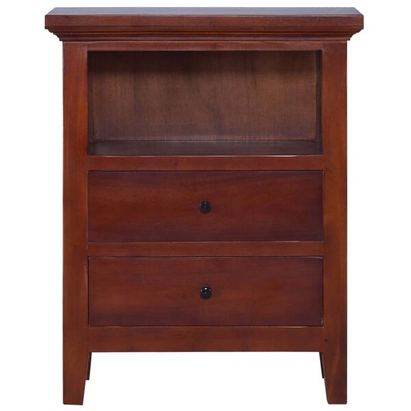 vidaXL Bočni ormarić klasični smeđi 60x30x75cm masivno drvo mahagonija