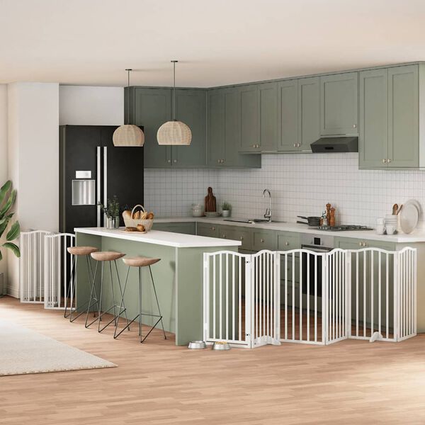 vidaXL Vrata za pse s vrata&scaron;cima 15 panela sklopiva 750 cm drvo topole