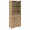 vidaXL Highboard 2 kom. Umjetnički hrast 69,5 x 32,5 x 180 cm