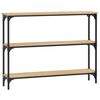 vidaXL Konzolni stol boja hrasta 100 x 22,5 x 75 cm konstruirano drvo