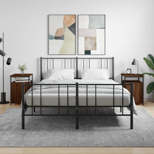 vidaXL Noćni ormarići 2 kom boja smeđeg hrasta 40x42x60 cm drveni