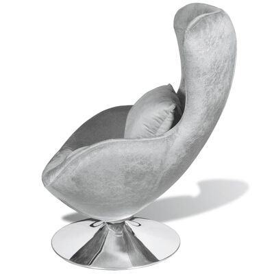 vidaXL Fotelja egg dizajn srebrna boja