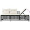 vidaXL 3-dijelni set kutne vrtne sofe s jastucima crni od poliratana
