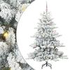 vidaXL Umjetno božićno drvce s nogom Bijelo 150 cm PVC i čelik
