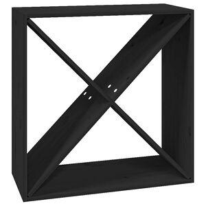 vidaXL Ormarić za vino crni 62x25x62 cm od masivne borovine