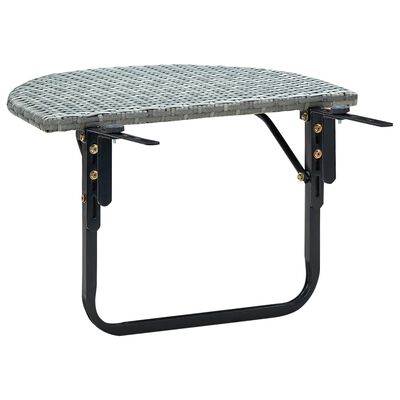 vidaXL Balkonski stol sivi 60 x 60 x 40 cm od poliratana