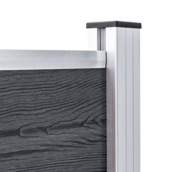 vidaXL Stupovi za ogradu 3 kom aluminijski 185 cm