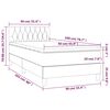 vidaXL Krevet box spring s madracem LED crni 90x200 cm od tkanine