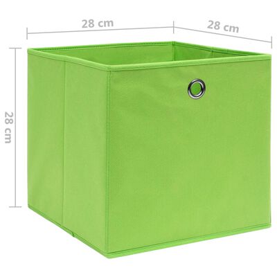 vidaXL Kutije za pohranu od netkane tkanine 10 kom 28x28x28 cm zelene